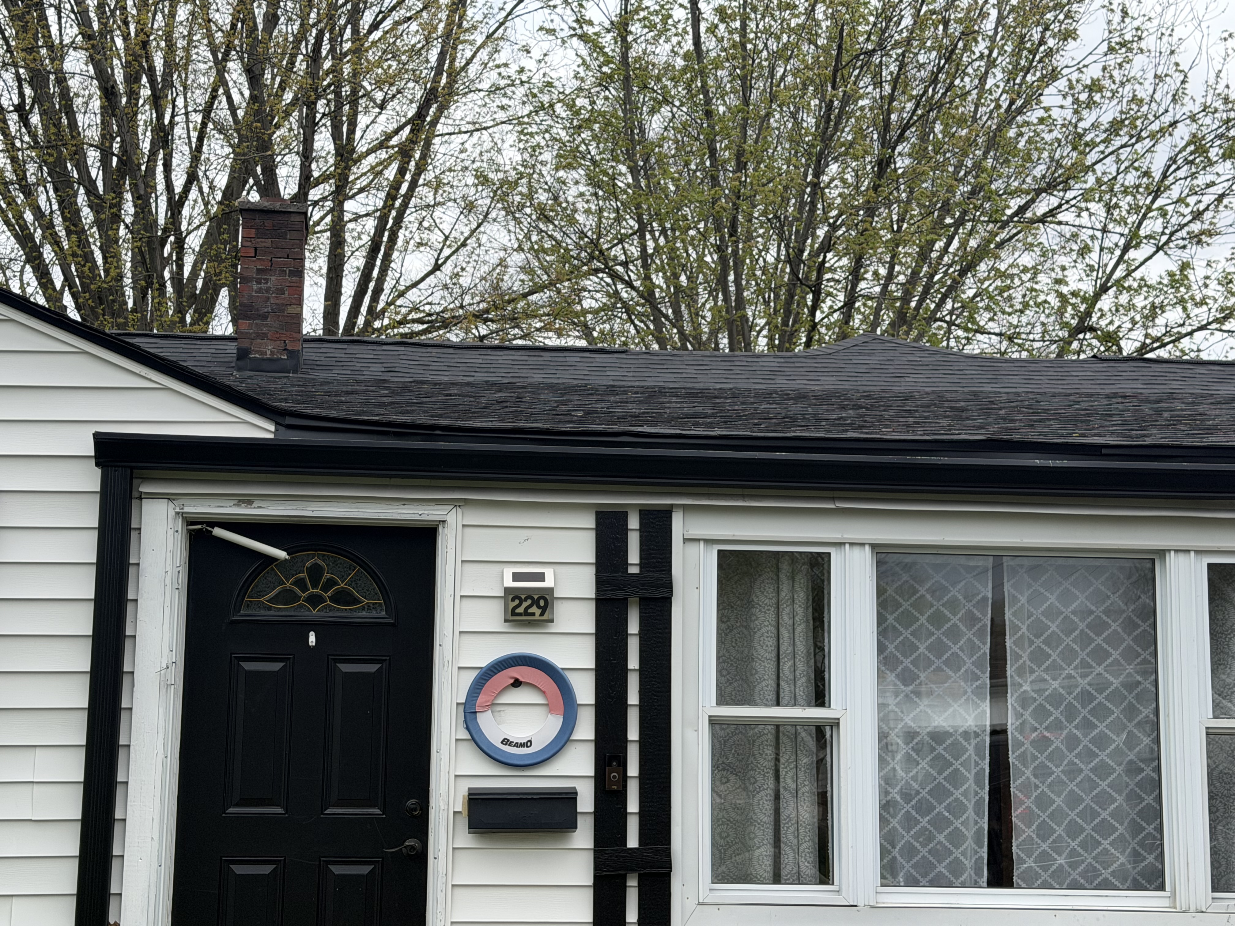 Gutter run resealed and reset after a leak repair