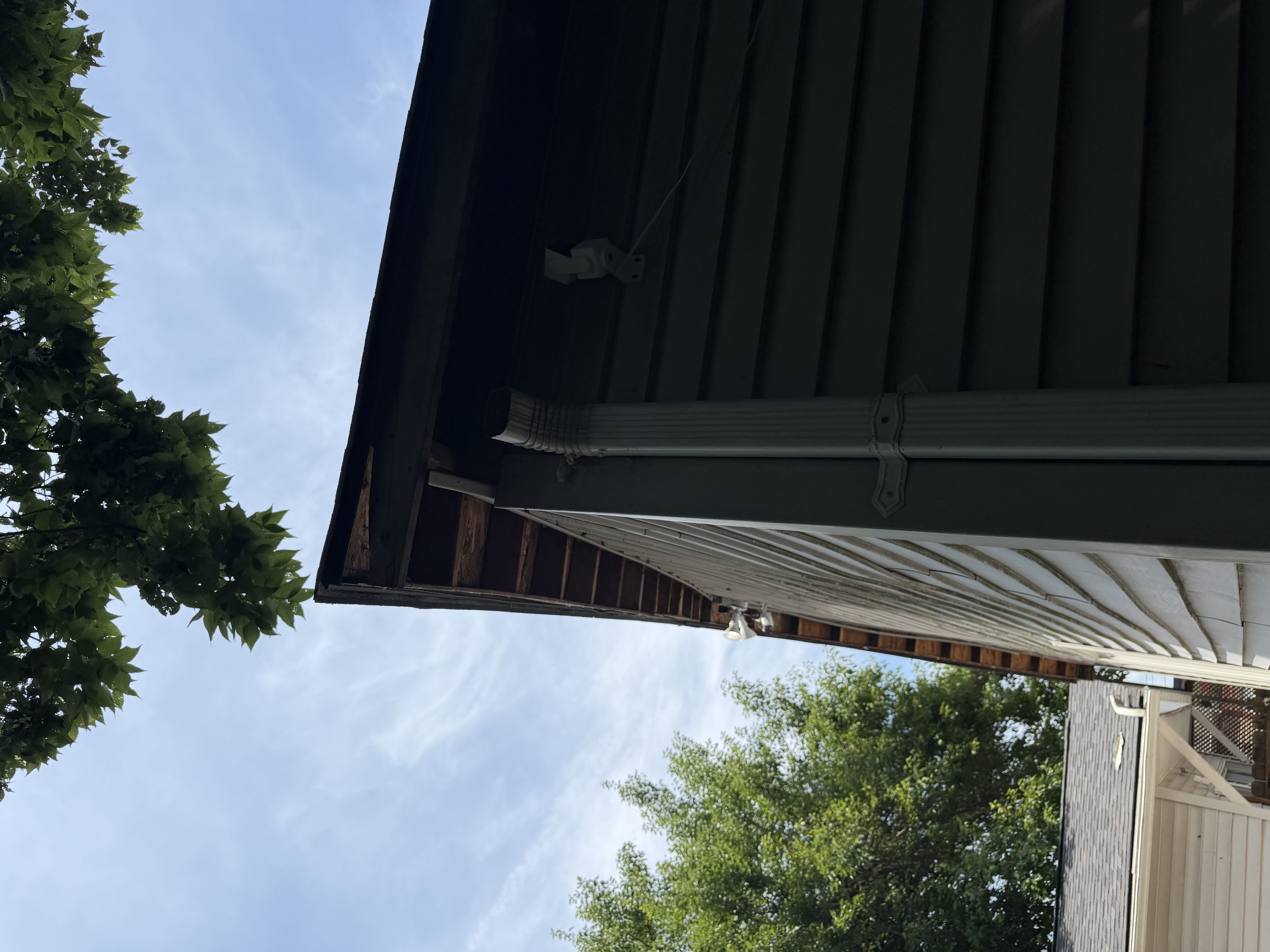 Old gutters replaced with a new seamless system