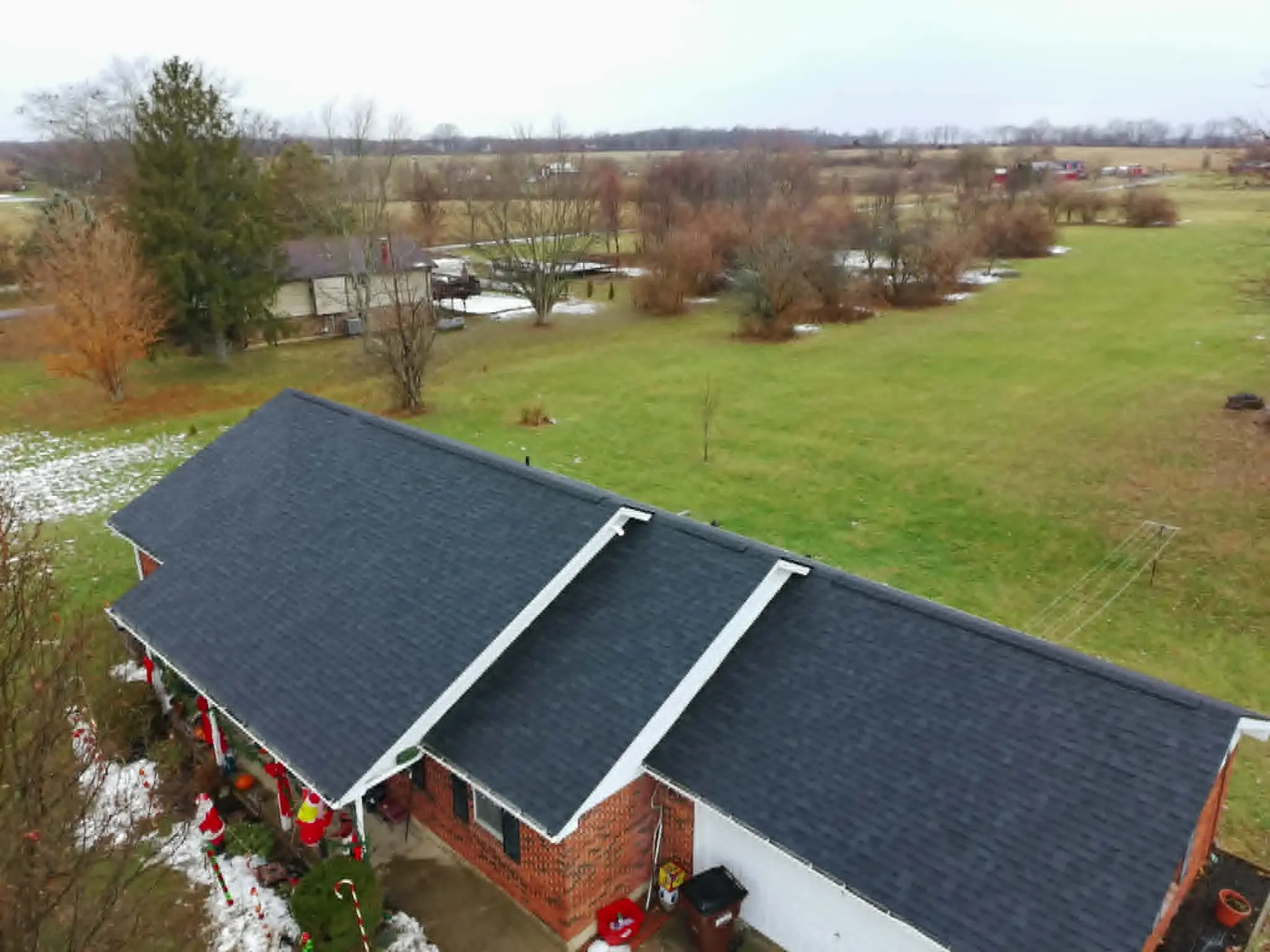 Attic ventilation and roof structure on a residential home