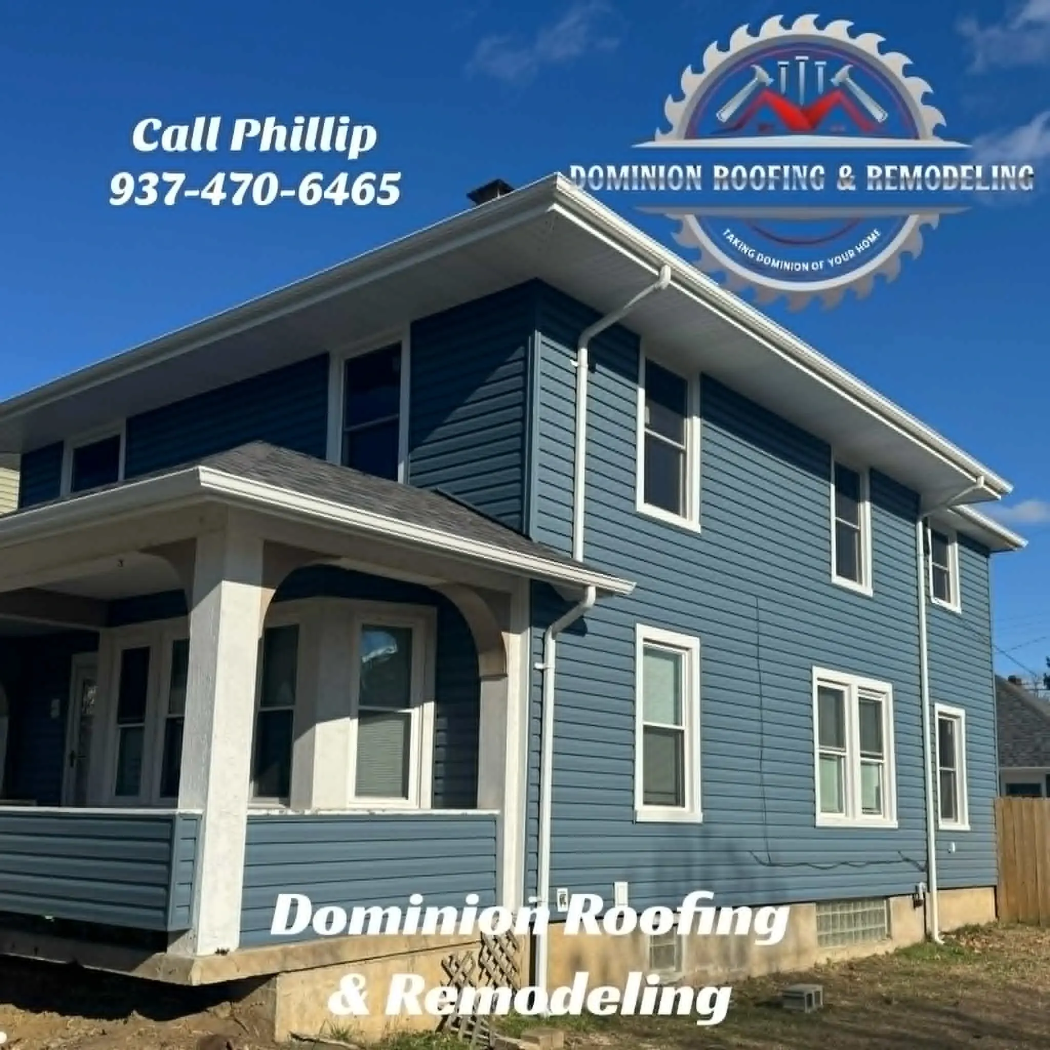 Completed siding and exterior renovation viewed from the street