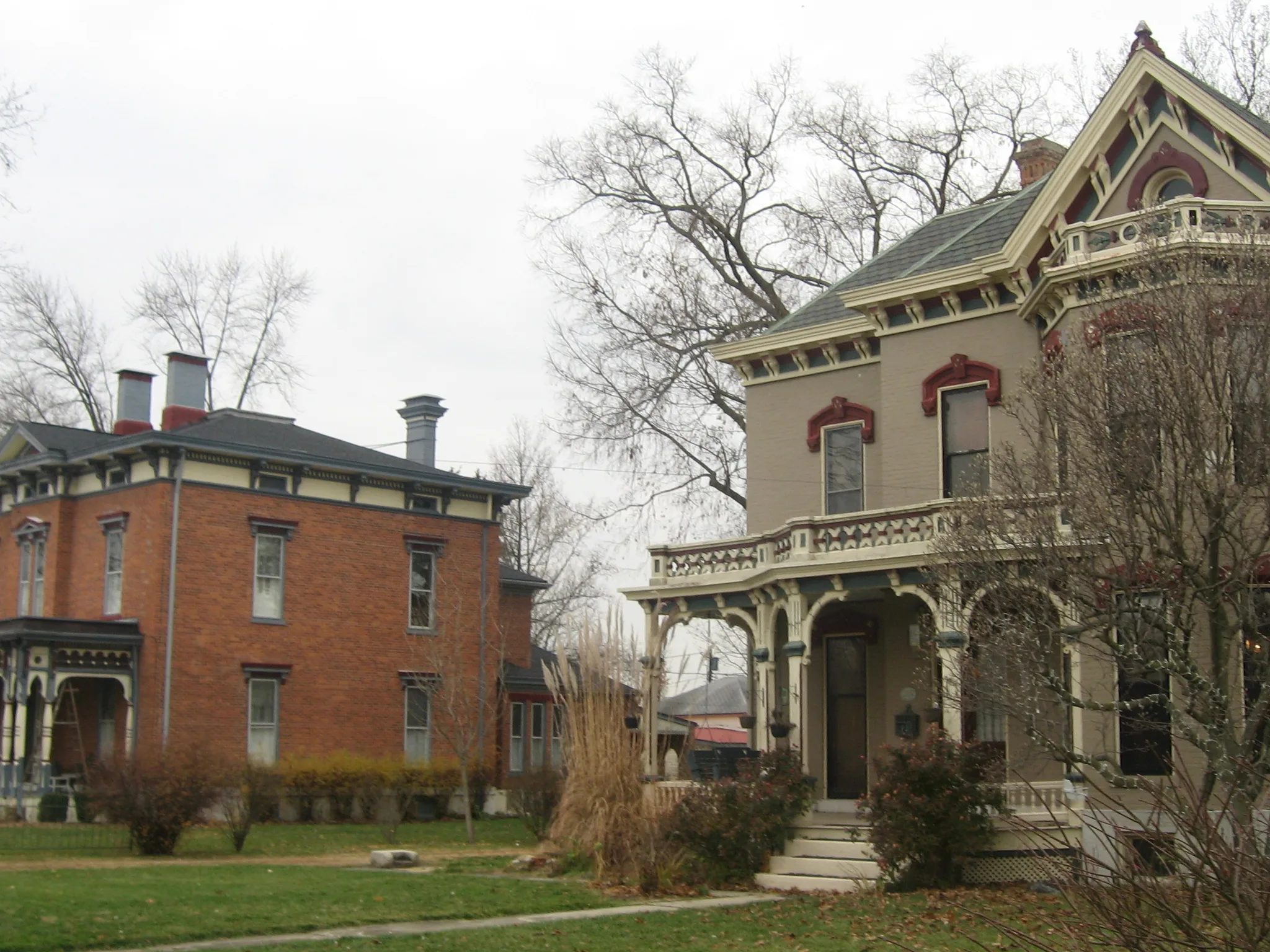 Historic homes in the Mackinaw Historic District in Franklin, Ohio